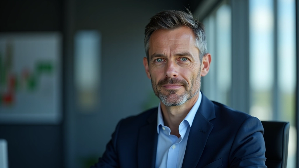 Nahaufnahme eines modernen Schreibtisches mit Finanzdiagrammen, Taschenrechner und Notizbuch in professionellem Büroumfeld